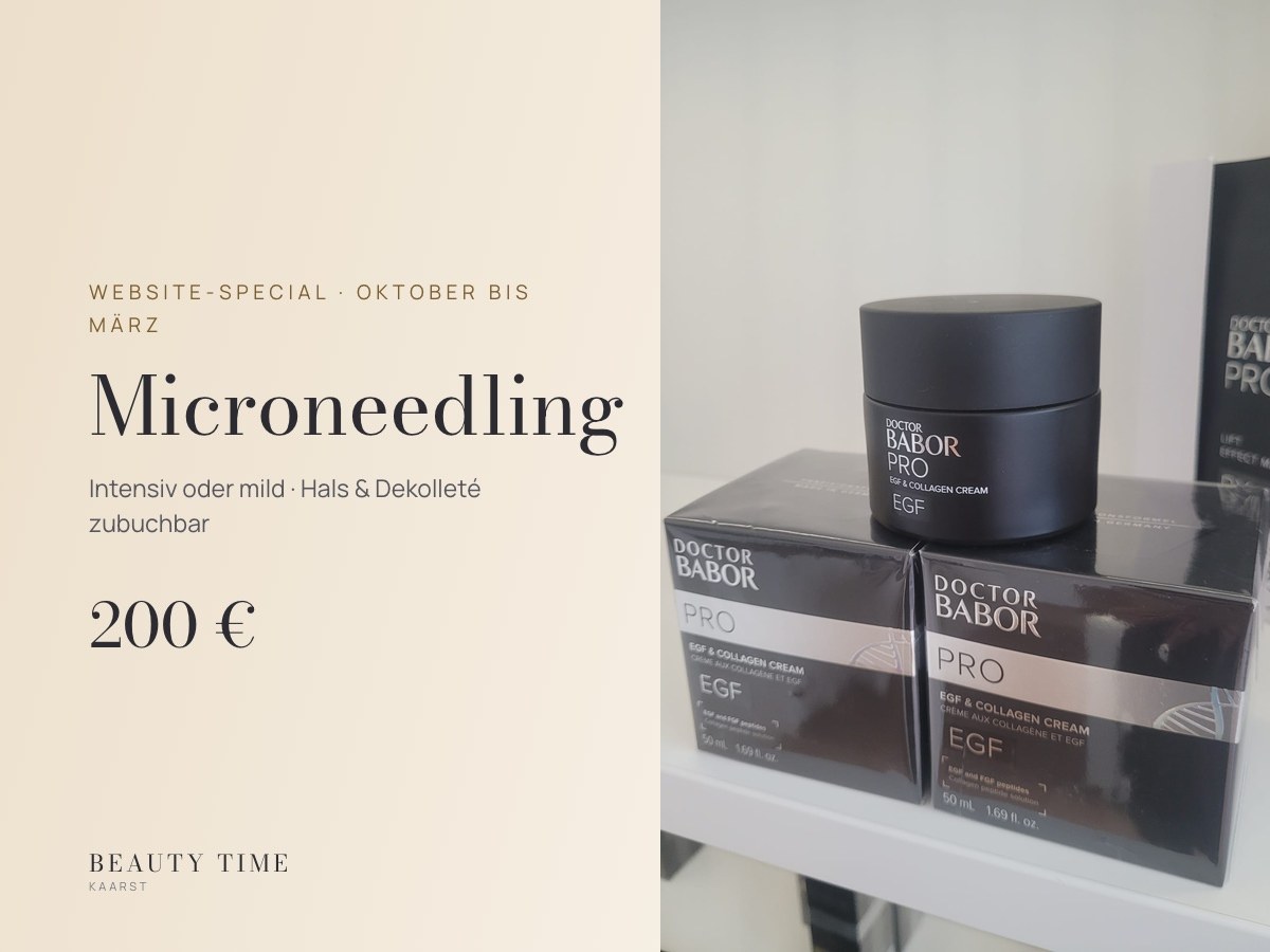 Microneedling mit DOCTOR BABOR PRO bei Beauty Time in Kaarst – Website-Special Oktober bis März, 200 €