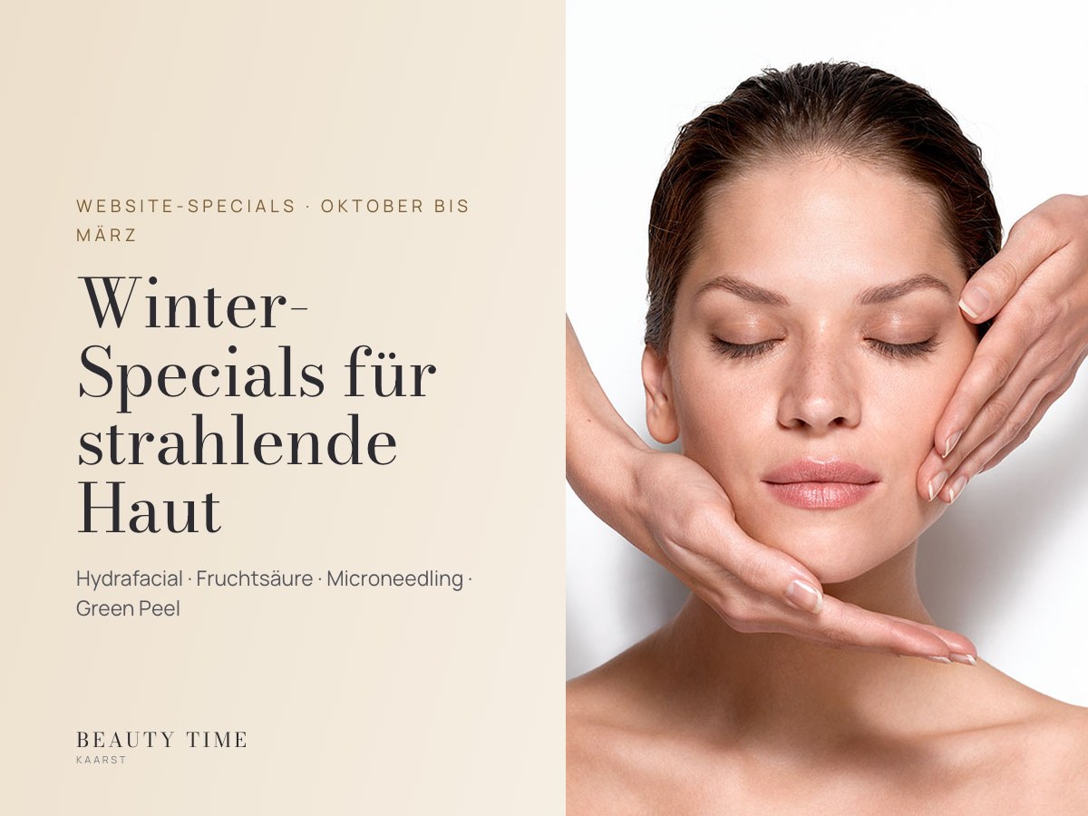 Winter-Specials bei Beauty Time in Kaarst: Hydrafacial, Fruchtsäure, Microneedling und GREEN PEEL® von Schrammek aus Düsseldorf